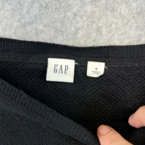 Gap Brooklyn Boat Neck Sweater Womens Small True Black Wool Blend Long Sleeve - Picture 3 of 10